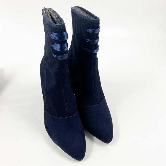 ✅ NWB Nine West Women’s Cartolina Boots Sz 9.5 Navy Blue - Picture 3 of 11